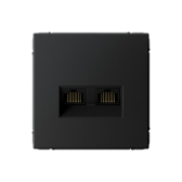 ArtGallery Карбон Розетка двойная компьютерная RJ45+RJ45, кат.6А, механизм - артикул GAL001088