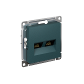AtlasDesign Изумруд Розетка 2-ая компьютерная RJ45+RJ45, кат.5E, механизм | ATN000885 | SE - артикул ATN000885