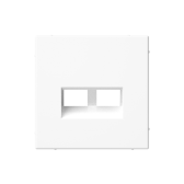 ArtGallery Белый Накладка двойная для информационных функций типа Keystone | GAL000190 | SE - Systeme Electric, артикул GAL000190