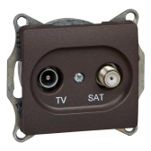 Glossa Шоколад TV-SAT Розетка оконечная 1DB | GSL000897 | SE - артикул GSL000897