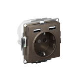AtlasDesign Мокко Розетка 16А c 2 USB A+A, 5В/2,4А, 2х5В/1,2А, механизм | ATN000630 | SE - артикул ATN000630
