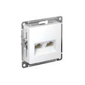 AtlasDesign Лотос Розетка двойная компьютерная RJ45+RJ45, кат.5Е, механизм | ATN001385 | Systeme Electric - артикул ATN001385