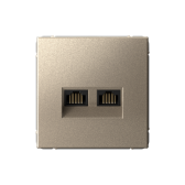 ArtGallery Шампань Розетка двойная компьютерная RJ45+RJ45, кат. 5е, механизм | GAL000585 | SE - артикул GAL000585