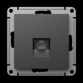 ATLASDESIGN РОЗЕТКА компьютерная RJ45, кат. 6A, механизм, БАЗАЛЬТ - артикул ATN001486