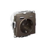 ATLASDESIGN РОЗЕТКА 16А c 2 USB A+C, 5В/2,4А/3,0А, 2х5В/1,5А, механизм, МОККО | ATN000632 | Systeme Electric - артикул ATN000632