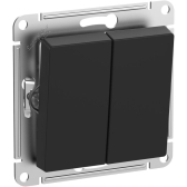 AtlasDesign Aqua Выключатель 2-клавишный, IP44, сх.5, 10АХ, механизм, Карбон | ATN441051 | SE - артикул ATN441051