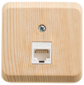 Этюд Сосна О/У Розетка компьютерная RJ45 кат.5E | KOMA-001D | SE - артикул KOMA-001D
