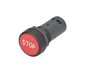 Кнопка SB7 моноблочная 22мм красная с возвратом, с маркировкой "STOP", пластик, 1НО+1НЗ, IP65 | SB7NA4534 | SE - артикул SB7NA4534