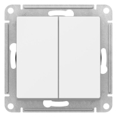 AtlasDesign Переключатель 2-клавишный, перекрестный, 2 x сх. 7, 10АХ, механизм, Лотос | ATN001373 | SE - артикул ATN001373