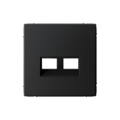 ArtGallery Карбон Накладка двойная для информационных функций типа Keystone | GAL001090 | SE - Systeme Electric, артикул GAL001090