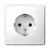 ArtGallery Белый Розетка с заземлением, 16А, механизм - Systeme Electric, артикул GAL000143