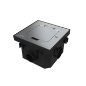 MultiDesk Лючок на 2 модуля IP44 с монтажной коробкой для бетонных полов СЕРЕБРО, тип MDK20 | MDK20202SC | SE - артикул MDK20202SC