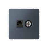 ArtGallery Грифель Розетка двойная TV + компьютерная RJ45, кат. 5Е - артикул GAL000789