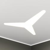 Светильник светодиодный RVE-LBX-KASAI-SOFT-1430-V (Трехлучевая звезда закругл. 1430х1258х120мм 52Вт встраиваемый 4000K Белый) - артикул RVE00002897