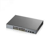 Коммутатор управляемый L2 Smart 16 портов PoE+ 100/1000 Мб/с, 2xSFP/RJ-45 250 Вт GS1350-18HP-EU0101F - артикул GS1350-18HP-EU0101F