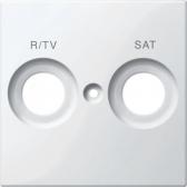 Центральная плата с маркировкой R/TV и SAT белый - артикул MTN299819