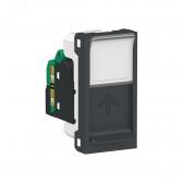 Розетка UNICA MODULAR компьютерная RJ45 одиночная категория 5е UTP 1 модуль антрацит - артикул NU341054