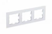 Рамка трехпостовая ATLASDESIGN NATURE, МАТОВОЕ СТЕКЛО БЕЛЫЙ - артикул ATN330103