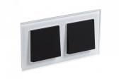 Рамка двухпостовая ATLASDESIGN NATURE, СТЕКЛО БЕЛЫЙ - артикул ATN320102
