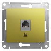 GLOSSA Розетка компьютерная RJ45 категория 5E механизм фисташковый - артикул GSL001081K