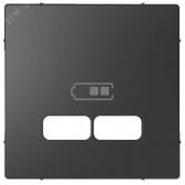 Накладка центральная MERTEN D-Life для USB механизма 2.1А антрацит - артикул MTN4367-6034