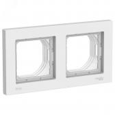 Рамка двухпостовая ATLASDESIGN AQUA IP44 белый - артикул ATN440102