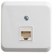ЭТЮД Розетка открытой установки компьютерная RJ45 категория 5E белый - артикул KOMA-001B