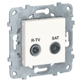 Розетка UNICA NEW R-TV/ SAT оконечная белый - артикул NU545518