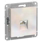 ATLASDESIGN РОЗЕТКА компьютерная RJ45, кат. 6A, механизм, ЖЕМЧУГ - артикул ATN000486