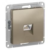 Розетка ATLASDESIGN компьютерная RJ45 механизм шампань - артикул ATN000583