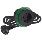 БЛОК РОЗЕТОЧНЫЙ (2К+З)+USB типА АНТРАЦИТ - артикул INS44005