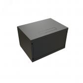 "Шкаф настенный 19-дюймовый 19"" 9U 500x600х450мм стеклянная дверь с перфорацией  ручка с замком  черный RAL 9004 WRline WR-TW-0945-GP-RAL9004" - артикул WR-TW-0945-GP-RAL9004