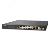 Коммутатор управляемый PoE 24 порта 10/100 Мб/с 2хSFP, 2хRJ45, 1хRS-232, 220 Вт - артикул FGSW-2624HPS