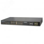 Коммутатор управляемый L2+ PoE 16 портов 10/100/1000 Мб/с, 4хSFP, 230 Вт - артикул WGSW-20160HP