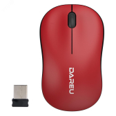 Мышь беспроводная 1200 dpi, красный-черный - артикул LM106G Red-Black