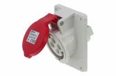 Розетка встраиваемая наклонная 16A/400V/3P+E/IP44, фланец 92x100 - артикул CA1467