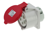 Розетка встраиваемая 32A/400V/3P+N+E/IP44, фланец 75x75 - артикул 00-00032485