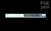 Коммутатор управляемый L2 PoE 24 портов RJ45 10/100 Мб/с, 2хGE/SFP, 280 Вт - артикул 141270