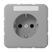 Штепсельная розетка SCHUKO 16A 250V~ с полем для надписи; серая - артикул CD1520NAGR