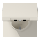 Штепсельная розетка SCHUKO 16A, 250V~  с защитой от детей и крышкой - артикул LS1521KIKL