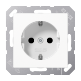 Штепсельная розетка SCHUKO 16A 250V~ с защитой от детей; белая - артикул ABA1520KIWW