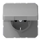 Штепсельная розетка SCHUKO 16A 250V~ с защитой от влажности; серая - артикул CD1520BFKLGR