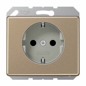 Штепсельная розетка SCHUKO 16A 250V~ с защитой от детей; золотая бронза| SL521KIGB |Jung - артикул SL521KIGB