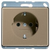 Штепсельная розетка SCHUKO с защитой от детей 16A 250V~; золотая бронза - артикул SL520NKIGB