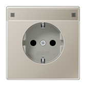 Штепсельная розетка SCHUKO 16A 250V~ с полем для надписи; благородная сталь - артикул ES1520NA