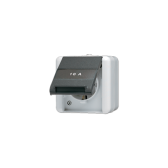 Штепсельная розетка SCHUKO 16А 250V~ с защитой от детей и полем для надписиIP44 - артикул 820KINAW