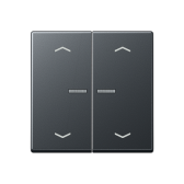 Клавиша для KNX кнопки, 1 группа, с окошком, символы стрелки; термопласт; матовый антрацит| A102KO5PBFANM |Jung - артикул A102KO5PBFANM
