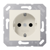 Штепсельная розетка SCHUKO 16А / 250В, пружинные зажимы; термопласт; слоновая кость; CD500 - артикул CD5120BF