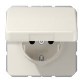 Штепсельная розетка SCHUKO 16A 250V~ с защитой от детей, влагозащищенная; слоновая кость - артикул CD1520BFKIKL
