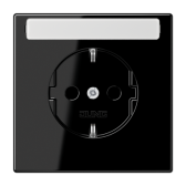 Штепсельная розетка SCHUKO 16A, 250V~ с полем для надписи; чёрная - артикул LS1520NASW